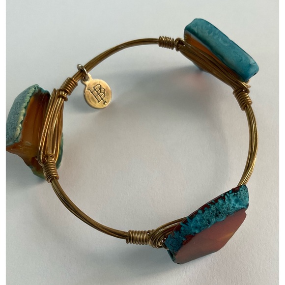 BB Bangle Bracelet with turquoise stones - Picture 2 of 9